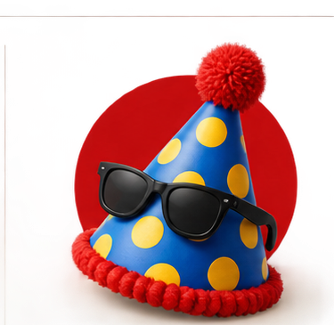 Party hat representing fun